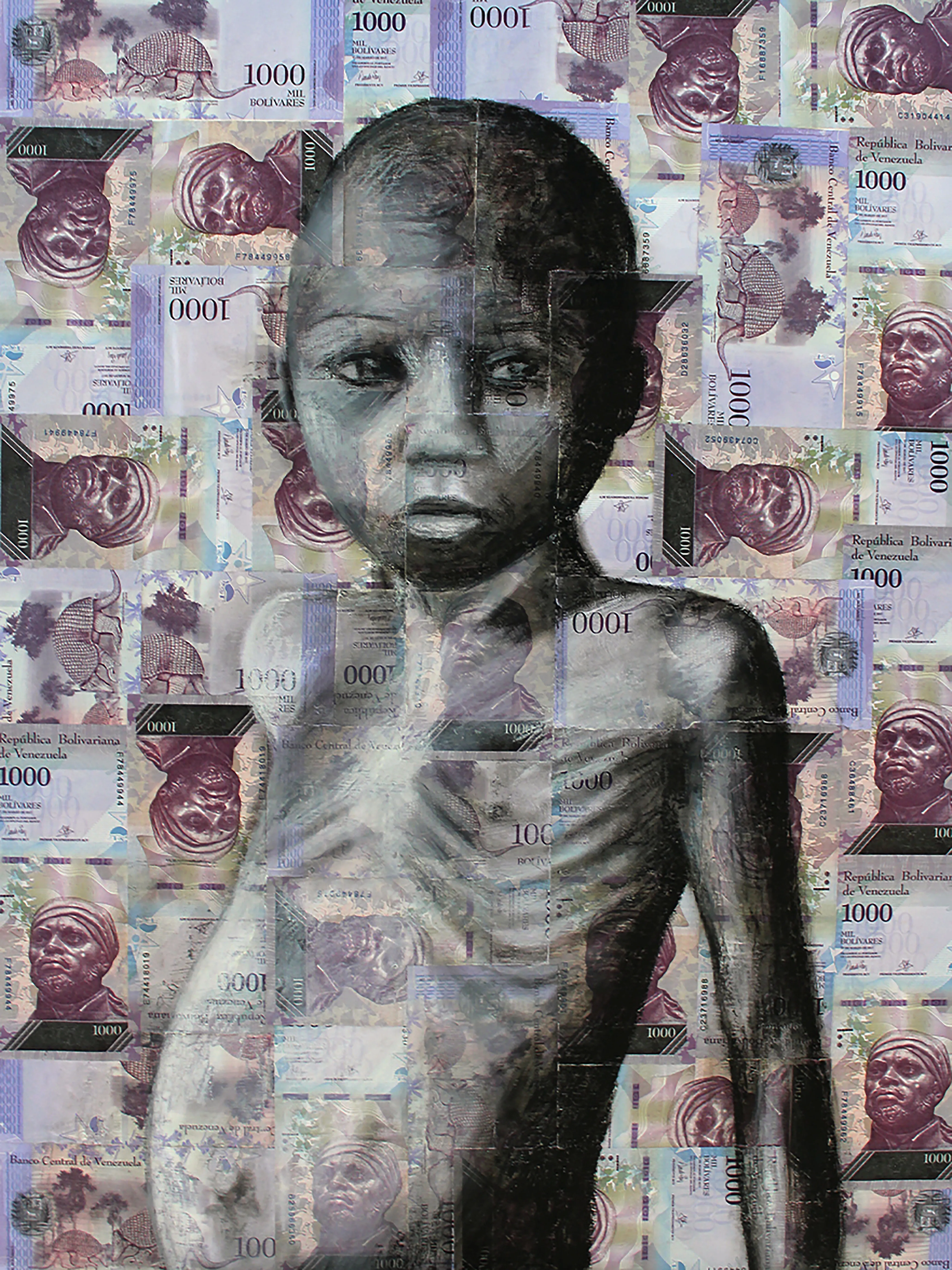 Charcoal on Paper Bills